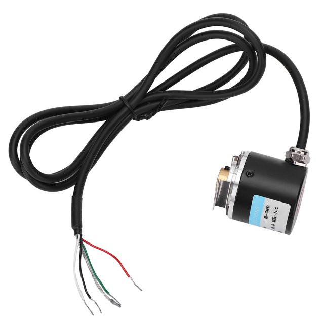 AB 2 Phase Encoder, DC5 to 24V AB 2Phase Encoder Hollow Shaft Photoelectric Incremental Encoder for Single Chip PLC Industrial