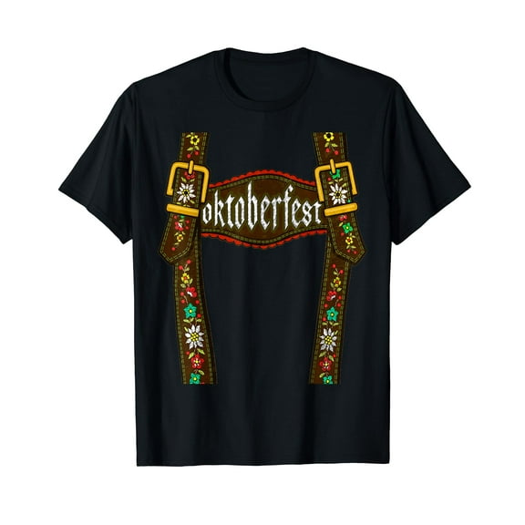Lederhosen Suspenders Tee Oktoberfest Bavarian Munich Beer T-Shirt