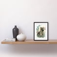 thumbnail image 2 of German Shepherd Dog with a Leaf Collar Spring Field Boho Pastel Watercolour Illustration Artwork Framed Wall Art Print 9X7 Inch, 2 of 5