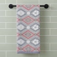 thumbnail image 2 of REGALWOVEN Cotton Geometric Floral Jacquard Hand Towel, 13 x 29 Inch Soft Absorbent Decorative Towel for Bathroom, Kitchen, Home Blue Cherry Blossom 1pk, 2 of 7