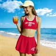 thumbnail image 6 of Cowsor 7-13 Years Girls Three Piece Skirted Tankini Swimsuit Set Modest Full Coverage Swimwear Cute Stylish Bathing Suit for Summer Beach Pool Vacation, 6 of 7