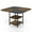 Brown, variant on Gymax 47.5'' Square Dining Table w/Double-colored Splice Desktop 2-Tier Storage Shelves