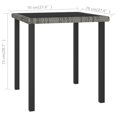 thumbnail image 4 of vidaXL Garden Dining Table Grey 70x70x73 cm Poly Rattan, 4 of 4