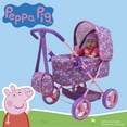 thumbnail image 2 of Peppa Pig: Doll Deluxe Pram & Bag - Purple, Pink, Flowers - Accessory For Dolls Up To 18", Shoulder Bag, Foldable, Retractable Canopy, Kids To, Age 3+, 2 of 6