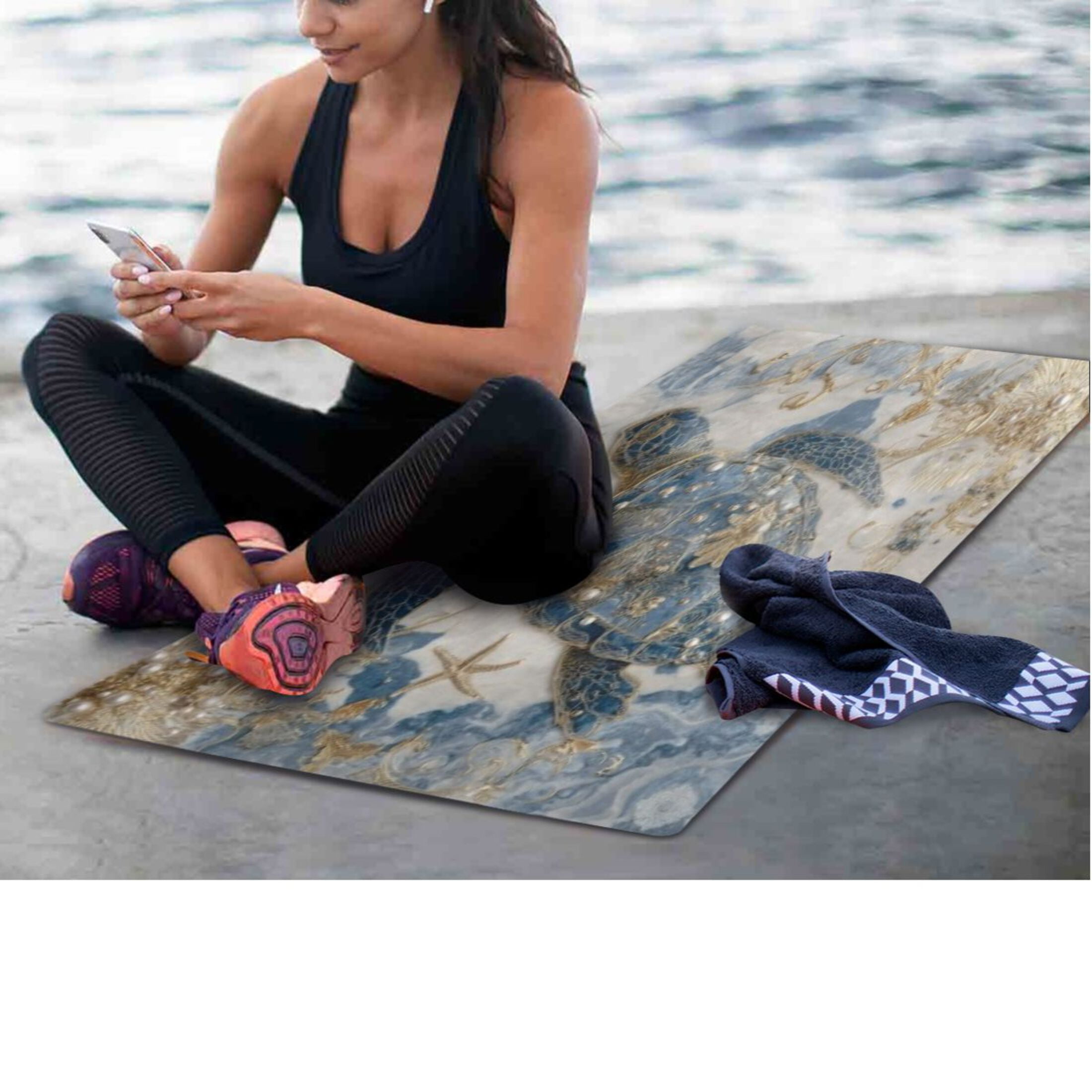 BZSMCE Yoga Mat Women Fitness Mat Tide-turtle Pattern
