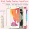thumbnail image 4 of iPad 10.2 Case with Built-in Screen Protector, Dteck 3 in 1 Hybrid Rugged Full Body Protection Shockproof Case 360 Degree Rotating Stand Cover with Adjustable Hand Strap/Shoulder Strap,Camouflage Pink, 4 of 7