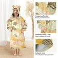 thumbnail image 4 of Dailycode Wearable Blanket Hoodie Oversized Sherpa Flannel Blankets with Pocket for 3-14 Year Old Clouds with Textures, 4 of 7