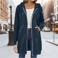 thumbnail image 2 of Lumtrix Long Hoodies for Women Zip Up Tunic Sweatshirt Cute Fall Jackets | Oversized Sweatshirt Travel Hoodie Lightweight Workout Jackets Navy 2XL, 2 of 7
