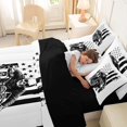 thumbnail image 4 of Castle Fairy Grunge Motorcycle Bedding Comforter Set 7 Pieces for Teens, Skull American Flag Full Bedding Set for Edgy Bedroom, Black White,Black Reversible, 4 of 7