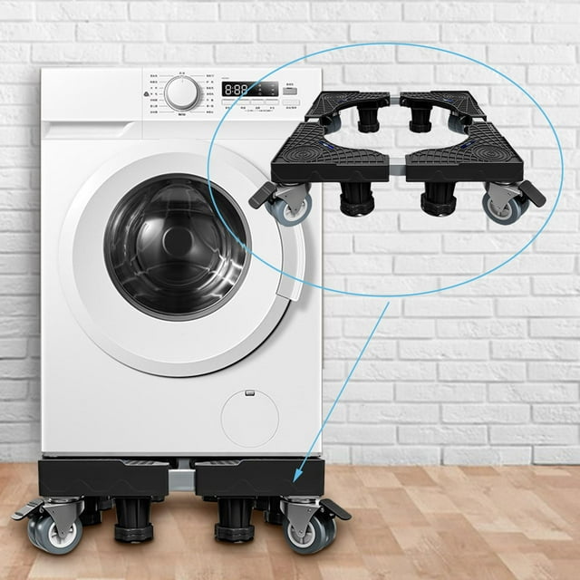 rodante para muebles de alta resistencia, soporte para lavadora con 4 ruedas de bloqueo, soporte para refrigerador para lavadora