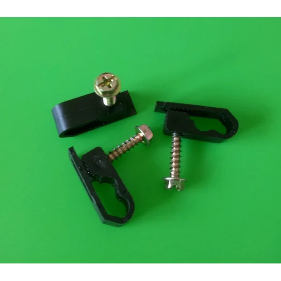 (25 Pcs) Dual Cable Mounting Clip - Black