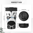 thumbnail image 3 of Uemuo Black Head Woman with Panda Hair Print Carry Insulated Coffee Mug, Travel Mug with Hidden Handle, Insulated Coffee Flask, Leak-proof Travel Mug Insulated Mug for Office, 3 of 8