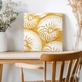 thumbnail image 2 of Framed Canvas Wall Art for Living Room Yellow Shell Wall Decor, Coastal Conch Ocean Marine Life Aesthetic Paintings for Bedroom Office Kitchen, Ready to Hang Artwork Wall Pictures 16x16 Inch, 2 of 9
