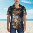 thumbnail image 4 of Fotbe Watercolor Snake Skin Hawaiian Shirt For Men Unisex Summer Beach Casual Short Sleeve Cotton Linen Button Down Shirts-Medium, 4 of 9