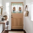 thumbnail image 5 of Sage Green Eucalyptus Highland Cow Kitchen Curtains Plant Leaves Bathroom Curtains Window Treatment Drapes Tier Botanical Cafe Small Bedroom Short French Door Curtains 2 Panels 28x40 Inch, 5 of 5