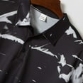 thumbnail image 4 of Blusa y camisa de manga corta con cuello vuelto para hombre, moda versátil, botones, bloque de color, blusa de manga corta con cuello vuelto, abrigo de poliéster para hombre, 4 of 9