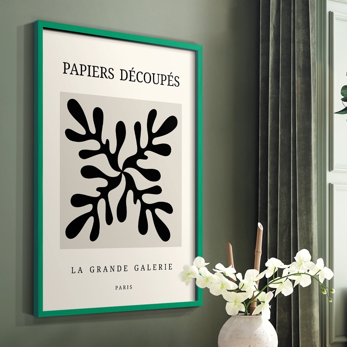 Matisse CCCXCVIII in Green Solid Wood 11 x 14 Framed Print