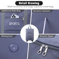 thumbnail image 6 of Expandable Rolling Travel Bag With 360° Detachable Wheels Trolley Sleeve Side Pocket Foldable Luggage Bag Waterproof Carry On Overnight Tote For Home Storage Gym Moving Camping, 6 of 10