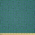 thumbnail image 2 of Ambesonne Abstract Surreal Fabric by the Yard Microfiber, Circular Motif Art, 5 Yards, Deep Sky Blue Grey, 2 of 2