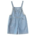 thumbnail image 5 of Women's Casual Adjustable Strap Denim Bib Overalls Shortalls Romper Classic Trendy Summer Shorts Jumpsuits for Women, 5 of 7