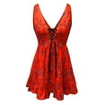 thumbnail image 4 of Xuniizn Western Dress for Women, V Neck Vintage Embroidered Knee Length Fringe Dress, Soft Loose Cozy Holiday Ethnic Dress, S-3XL, 4 of 5