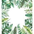 thumbnail image 3 of Plant Duvet Cover Set, Interesting Jungle Themed Picture with Leaves and an Opening to the Sky Exotic Art, Decorative 3 Piece Bedding Set with 2 Pillow Shams, Queen Size, Fern Green, by Ambesonne, 3 of 3