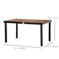 thumbnail image 2 of Natural Aluminum Outdoor Dining Table for 6 | Patio Rectangular Table - 55" x 35.5" | Durable Metal Table for Deck, Porch & Garden Entertaining, 2 of 7