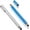 Blue+Silver, variant on Antier Universal Stylus Pens for Tablets, 2-Pack Touch Pen Tablets Smartphone Styluses with 10 Replaceable Tips