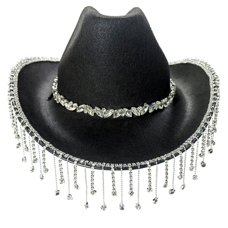 Black Rhinestone Cowboy Hat Adult Black Rhinestone Cowboy Hat Adult