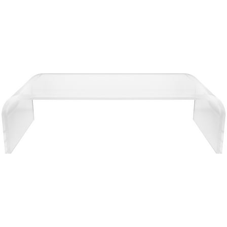 WASHWEPE 1Pack Clear Acrylic Monitor Stand Riser For Home Office And Workplace With Ergonomic Support