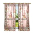 thumbnail image 6 of Yayeee Window Curtains Light Filtering 63"x52" Grommet Panel Pair Home Living Room Decor, Beige Gingerbread Houses, 6 of 7