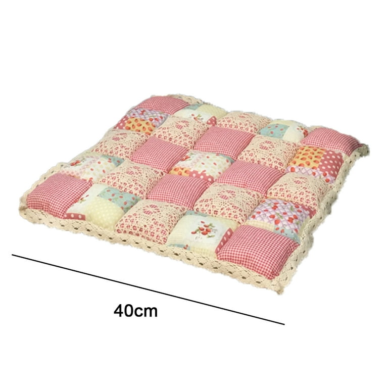 Seat Cushions with Ties Quilted Chair Cushion Dining Garden Kitchen Chair  Pad