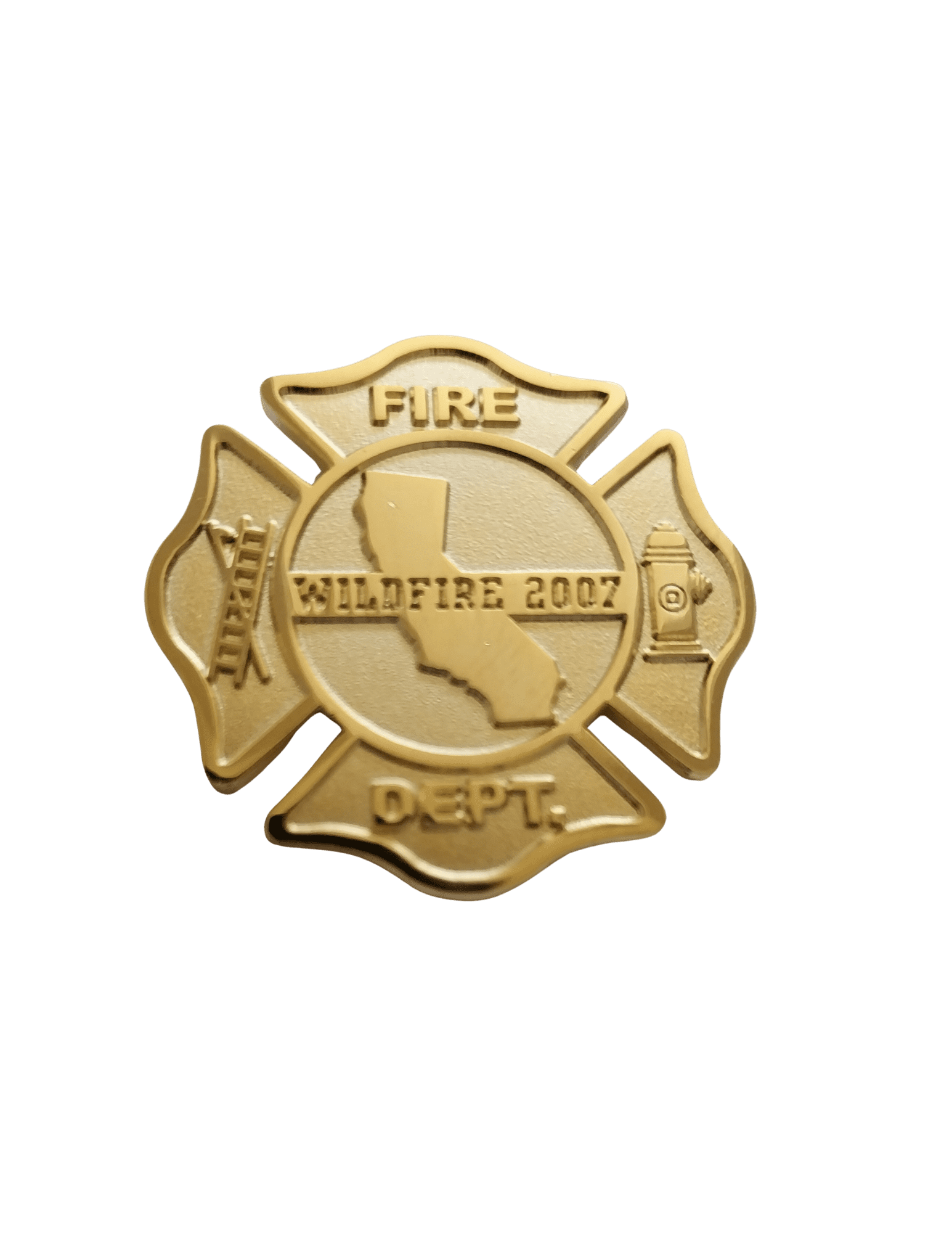 Wildfire Pin FD FIRE DEPARTMENT FIRST RESPONDER 2007 CALIFORNIA WILDFIRE PIN ...