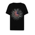 thumbnail image 4 of GERsome Womens 4th of July Short Sleeve Tops Casual Loose Fit V-neck T Shirts American Flag Patriotic Tee Shirts S-3XL, 4 of 5
