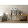 thumbnail image 4 of Kingston Brass KVPB1917M386ST Edwardian 19" Carrara Marble Console Sink with Brass Legs (8-Inch, 3-Hole), Carrara Marble White/Polished Nickel, 4 of 8
