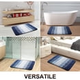 thumbnail image 4 of Luxury Bathroom Rug Mat, Extra Soft and Absorbent Bath Rugs, Non-Slip Plush Shaggy Bath Carpet Runner, Machine Wash Dry, Bath Mats for Bathroom Floor, Tub and Shower, 47x17, Navy, 4 of 6