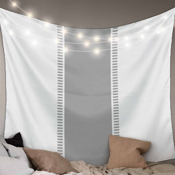 Gray Solid Color Texture Large Tapestry for Bedroom Wall Hanging Tapestry, Simple Grey Stripes Ceiling Backdrop Tapestries Poster Blanket Wall Decor for Teens Room Living Room Dorm 86" x 104"