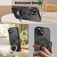 thumbnail image 5 of Magnetic Case for iPhone 15 Plus [Compatible with MagSafe] Full Body Protection Case with Camera Lens Protector Kickstand Screen Protector Anti-Scratch Shockproof Cover for Women Men - Black, 5 of 16