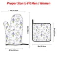 thumbnail image 2 of Daiia Lavender Flowers Pattern Oven Mitts and Pot Holders 4 pcs Set,High Heat Resistant 500 Degree Extra Thicken Long Kitchen Cotton Oven Glove, 2 of 6