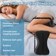thumbnail image 5 of Knee Pillow for Side Sleepers, Memory Foam Leg Elevation Pillow, Ergonomic Knee Cushion for Bed Sleeping, Hip and Sciatica Pain Relief, Black, 5 of 5