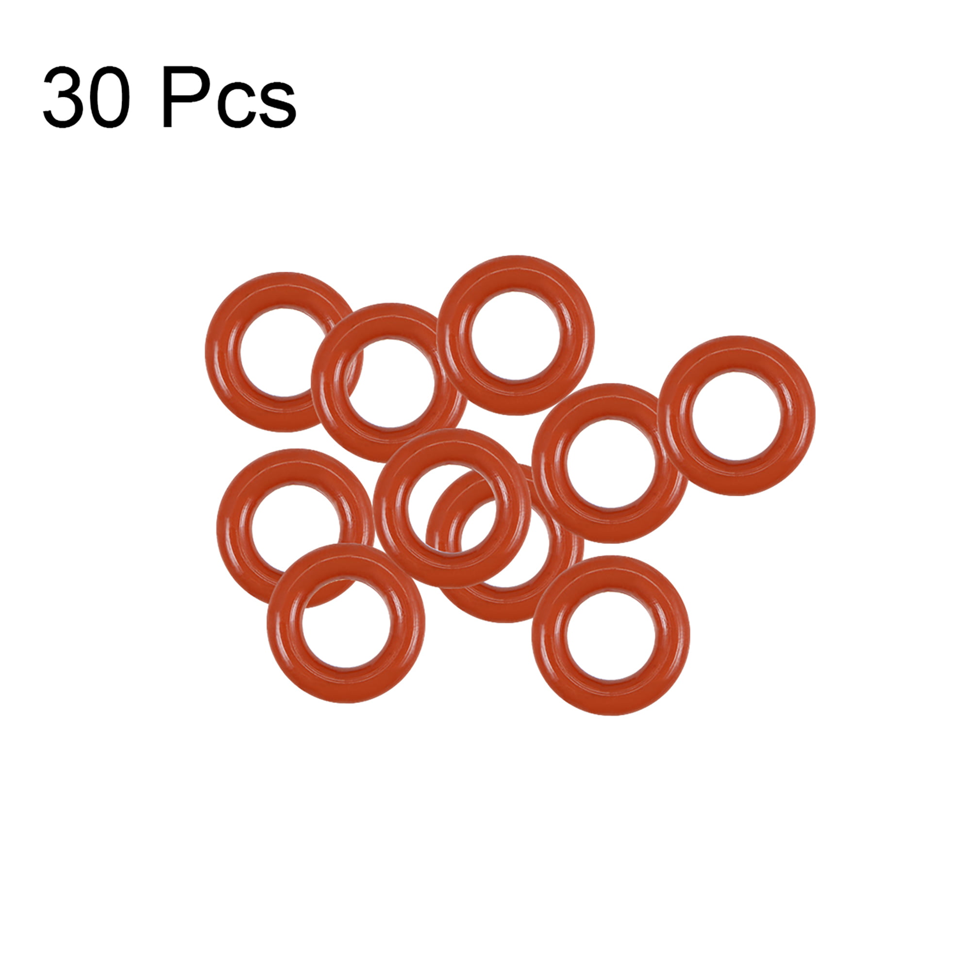 White Width of 1.5 mm Internal Diameter of 3.5 mm O-Rings of Silicone DealMux Outside Diameter of 6.5 mm Seal 30 Pieces 