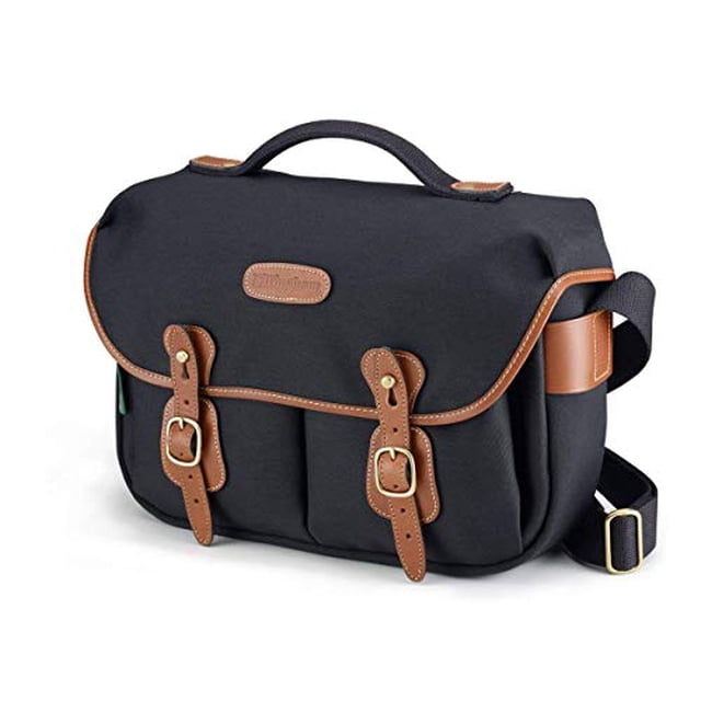Billingham Hadley Pro Shoulder Bag (Black with Tan Leather Trim)