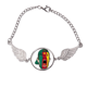 thumbnail image 1 of El Camerún bandera mascara facial gritando Cap Pulsera pulsera pulsera alas de ángel pulsera, 1 of 3