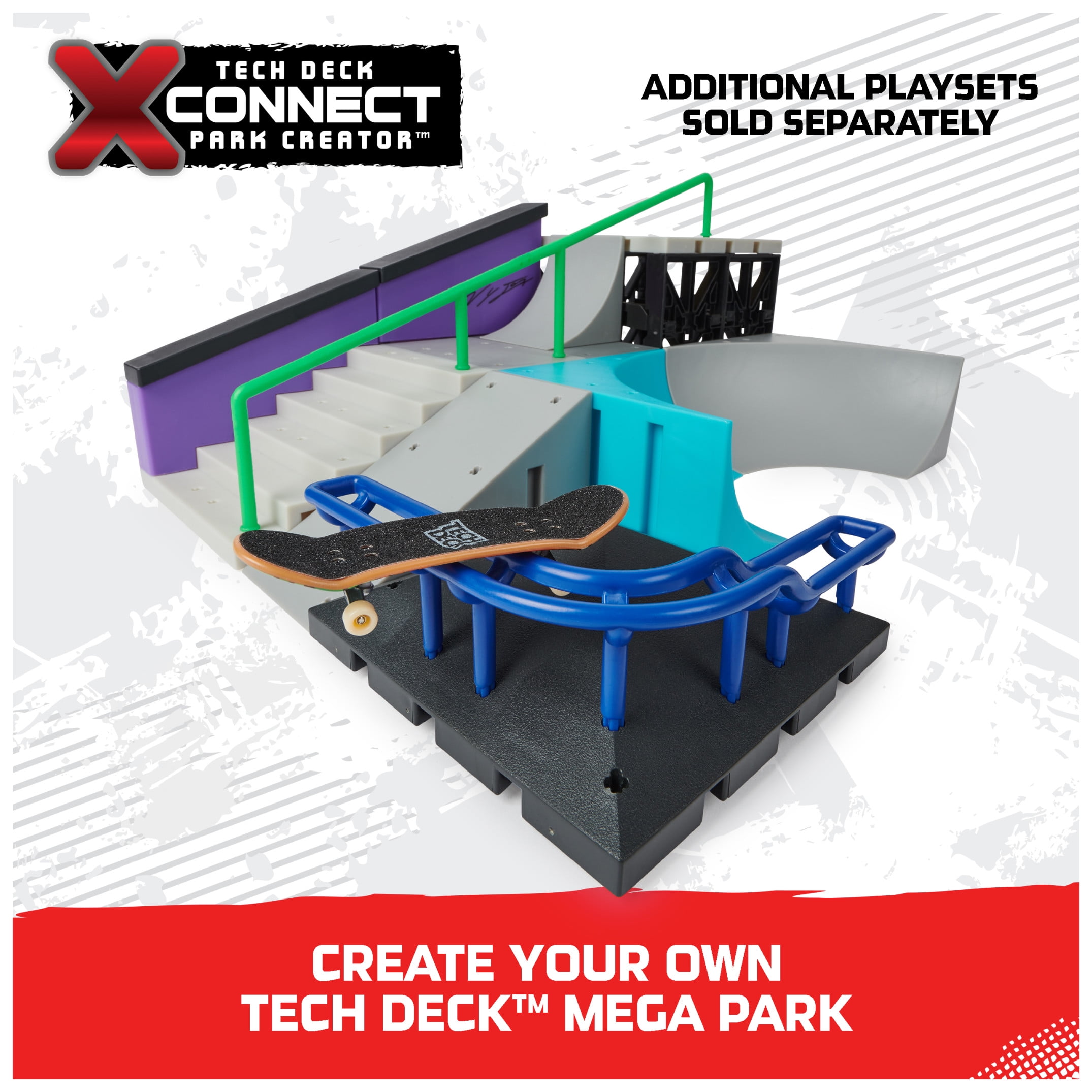 Tech Deck Nyjah Skatepark X Connect Fingerboard Skate Park Playset with Ramp Accessories Walmart