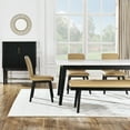 thumbnail image 2 of Steve Silver Vida Modern Vegan Leather Dining Chair, Set of 2, Sand/Black, 2 of 11
