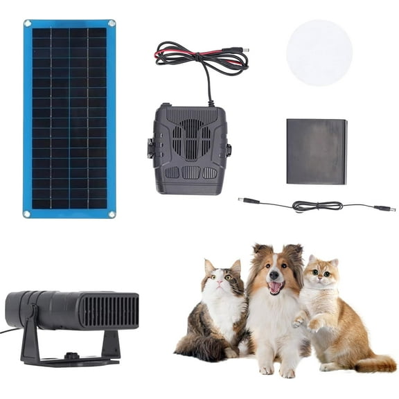 Solar Heater for Chicken Coop, Chicken Coop Heater for Winter, 30W Solar Powered Heaters with Overheat Protection, for Drying Heating Pet House