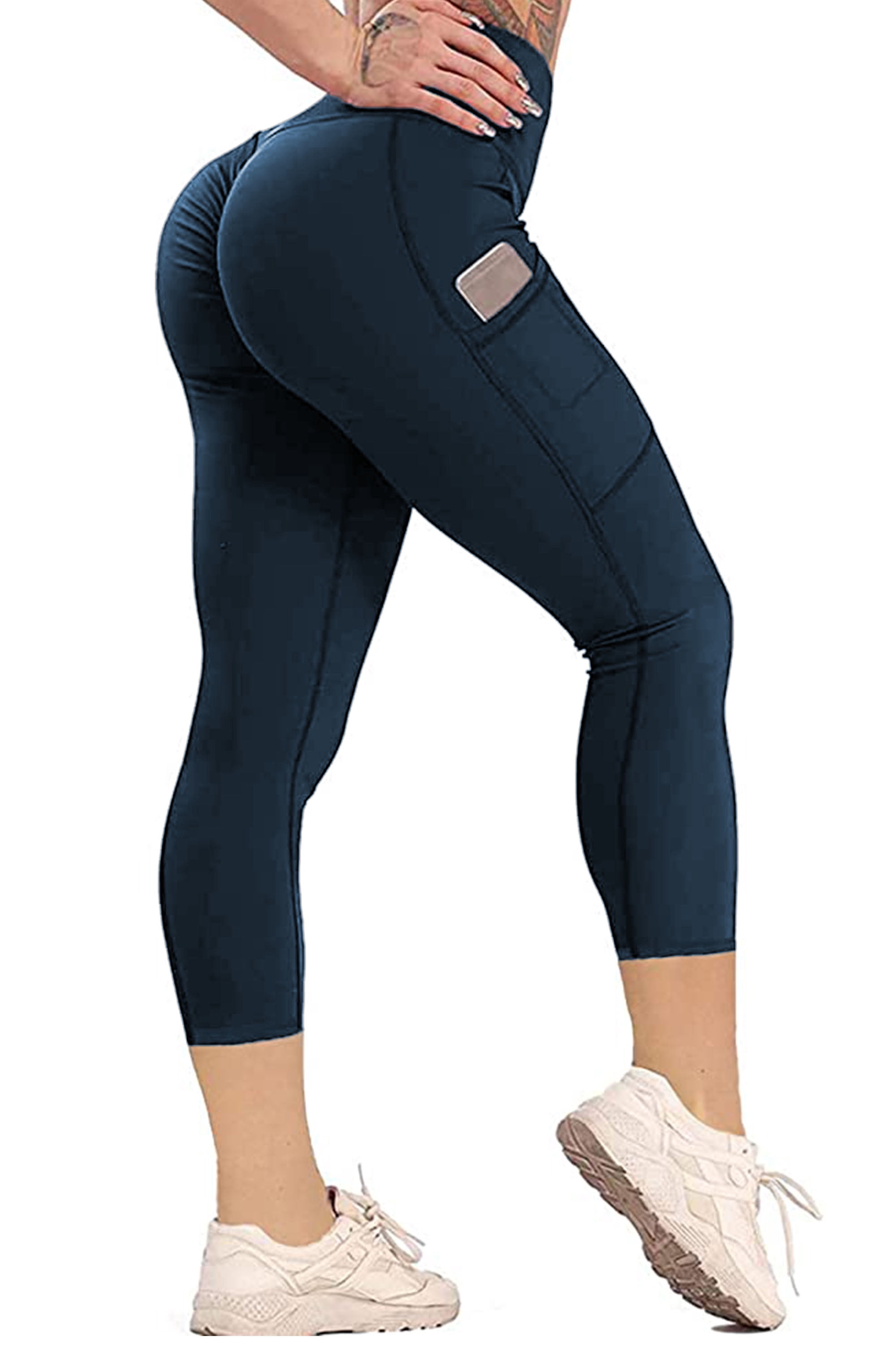 Pockets Ruch Butt Lifting Yoga Leggings 