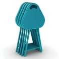 Atlantic 67336091 Folding Stools With Handle, 4 Pack (Capri Breeze