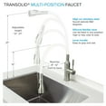 thumbnail image 6 of Transolid PF7509B Kitchen/Laundry Faucet with Dual Spray and Flex Neck in White, 6 of 10