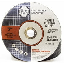 Benchmark Abrasives 7" Type 1 Cutting Wheel 0.045" Thick 7/8" Arbor - 25 Pack